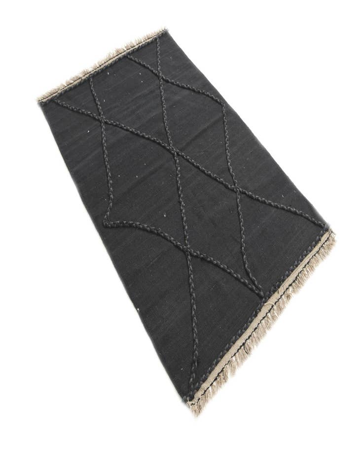 Detail image of 3' 7 x 5' 2  Hand Woven Kilim Modern Wool Rug