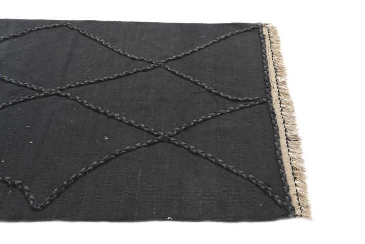 3' 7 x 5' 2 Hand Woven Kilim Modern Wool Rug