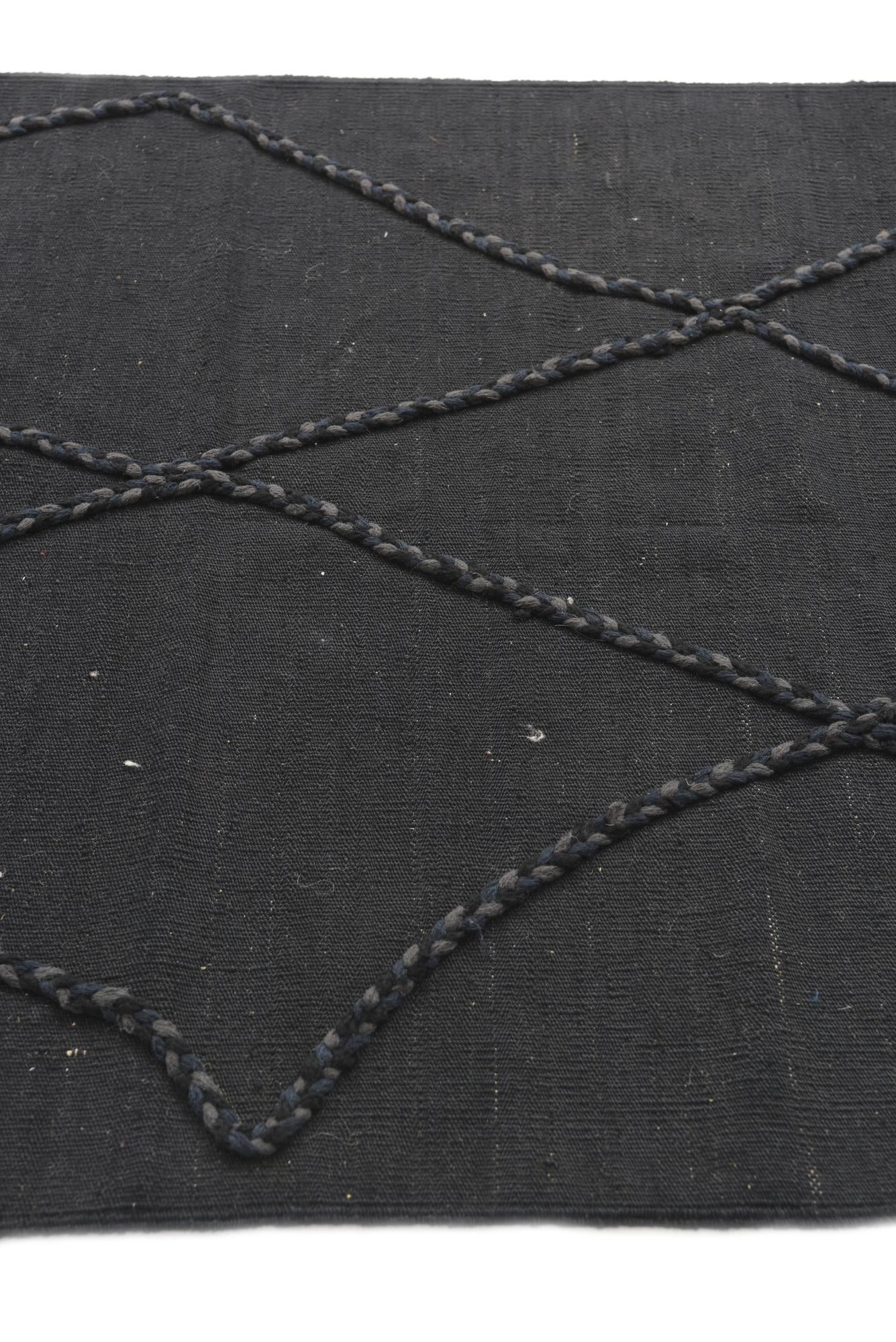 3' 7 x 5' 2 Hand Woven Kilim Modern Wool Rug