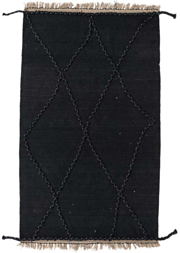 3' 7 x 5' 2 Hand Woven Kilim Modern Wool Rug