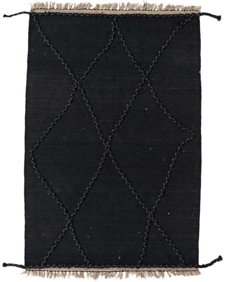 3' 7 x 5' 2 Hand Woven Kilim Modern Wool Rug