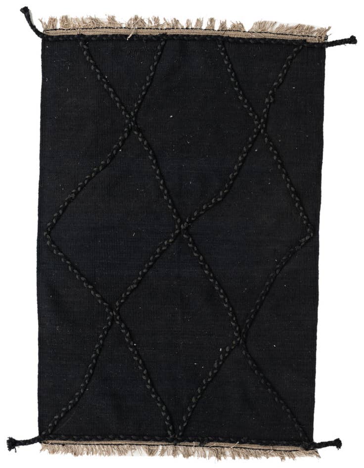 Detail image of 3' 6 x 5' 4 Hand Woven Kilim Modern Wool Rug
