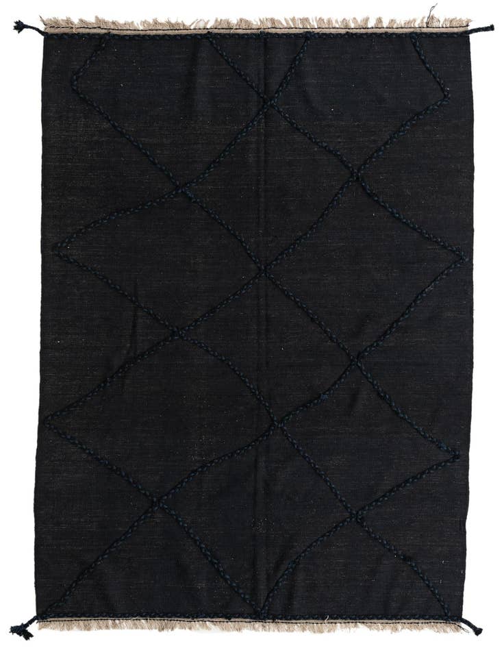Detail image of 5' 8 x 8' 2 Hand Woven Kilim Modern Wool Rug