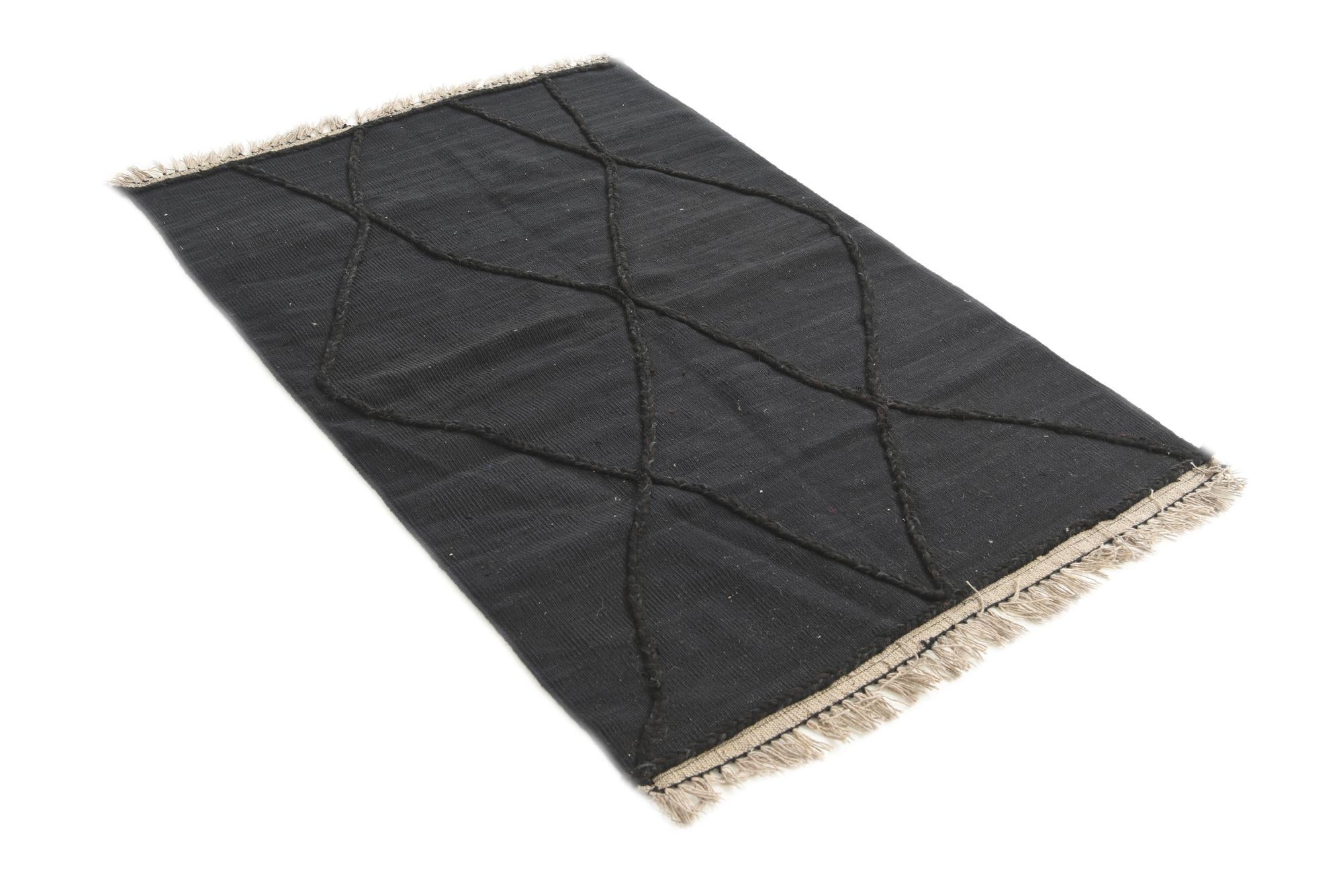 3' 6 x 5' 3 Hand Woven Kilim Modern Wool Rug