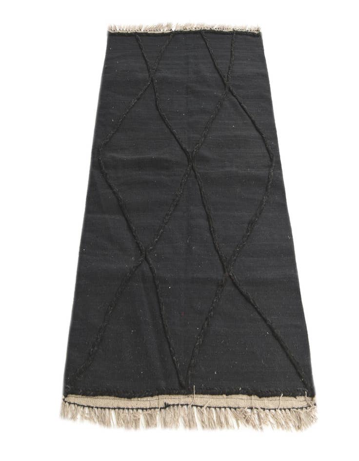 Detail image of 3' 6 x 5' 3  Hand Woven Kilim Modern Wool Rug