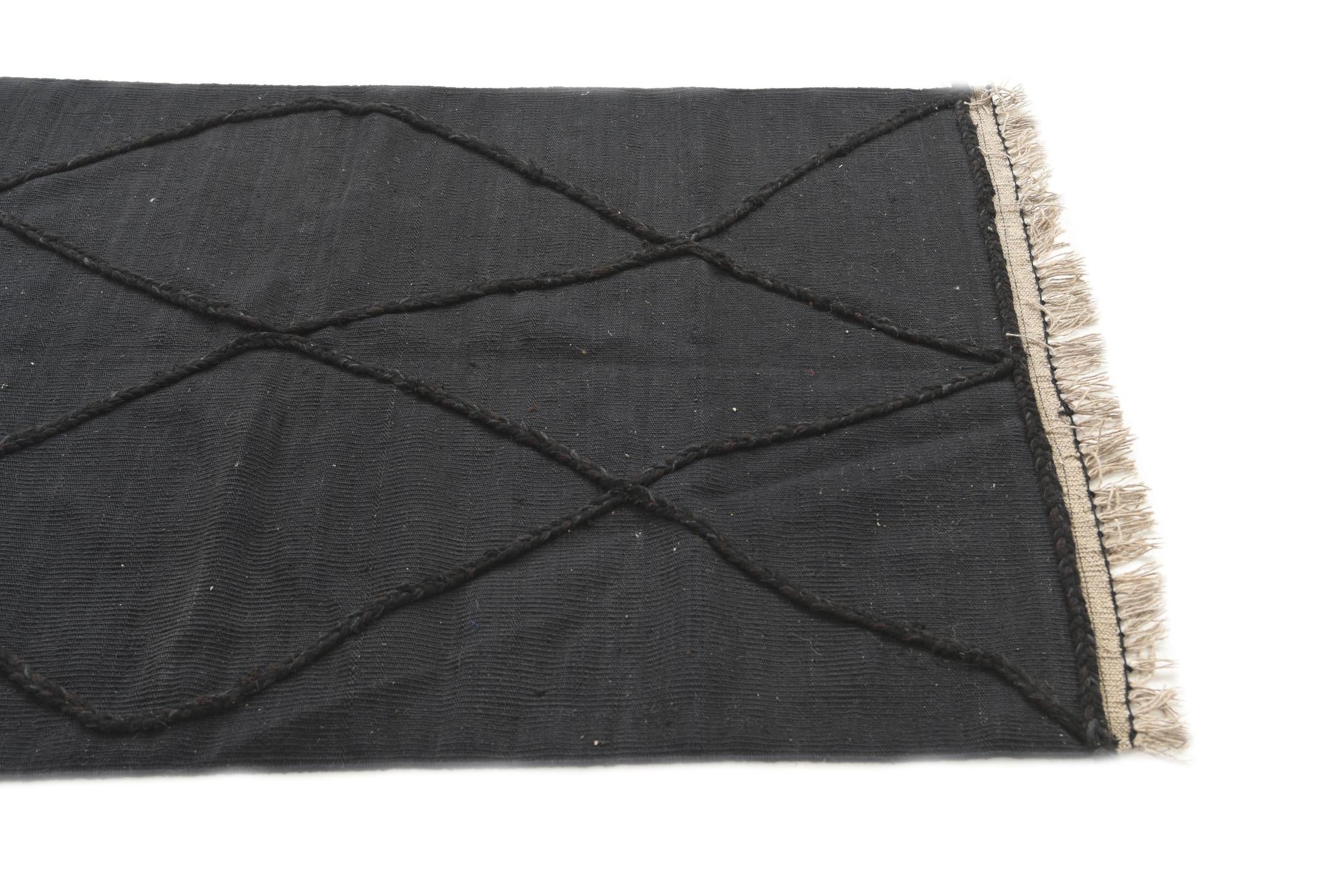 3' 6 x 5' 3 Hand Woven Kilim Modern Wool Rug