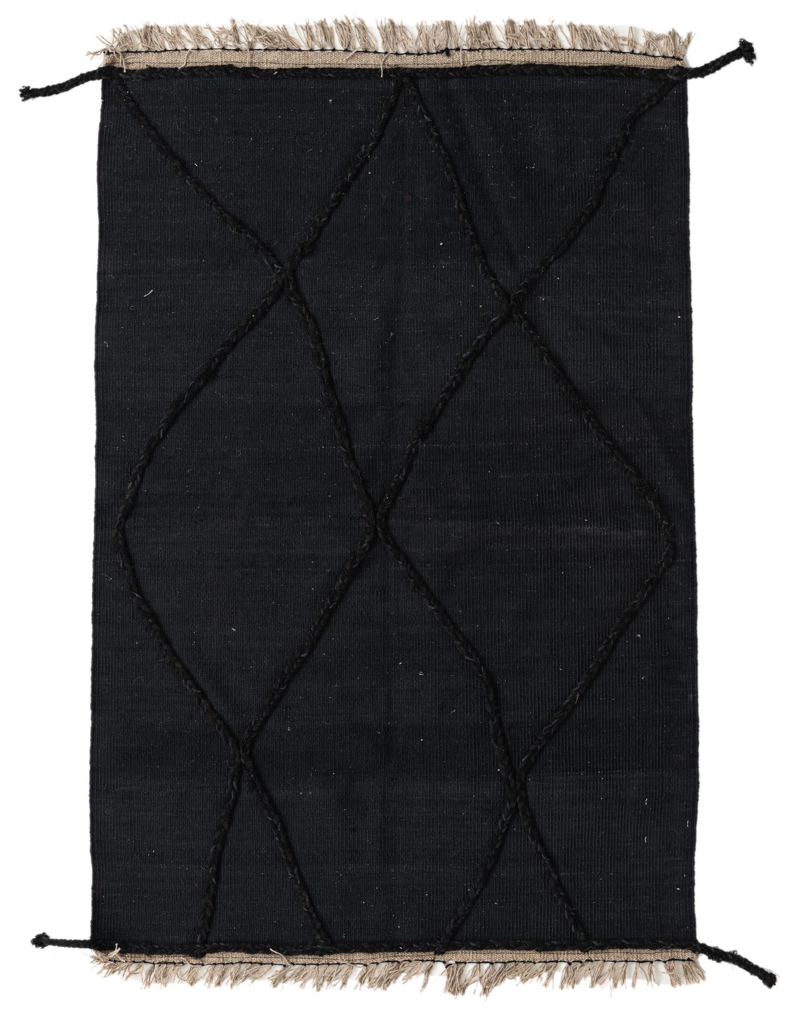 3' 6 x 5' 3 Hand Woven Kilim Modern Wool Rug
