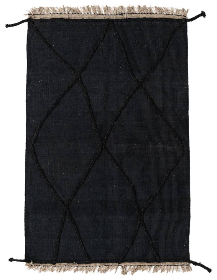 Detail image of 3' 6 x 5' 3 Hand Woven Kilim Modern Wool Rug