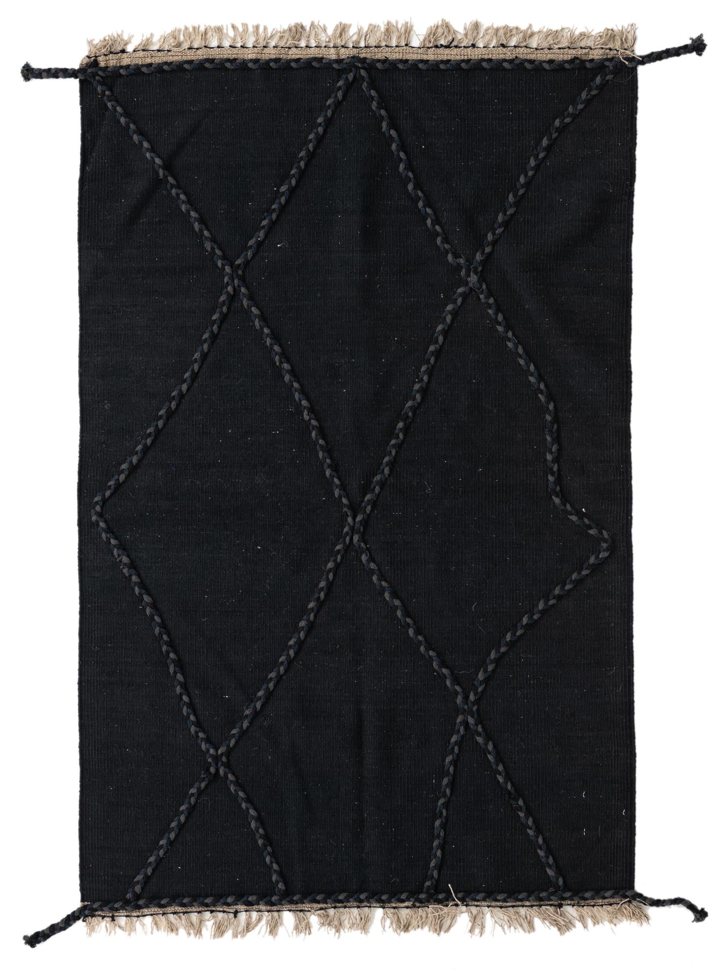 3' 5 x 5' 4 Hand Woven Kilim Modern Wool Rug