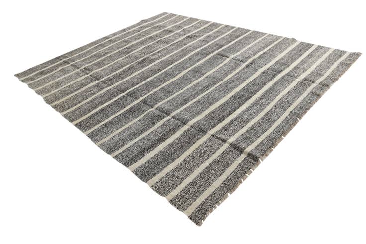 Detail image of 8' 3 x 9' 9 Hand Woven Kilim Modern Wool Rug