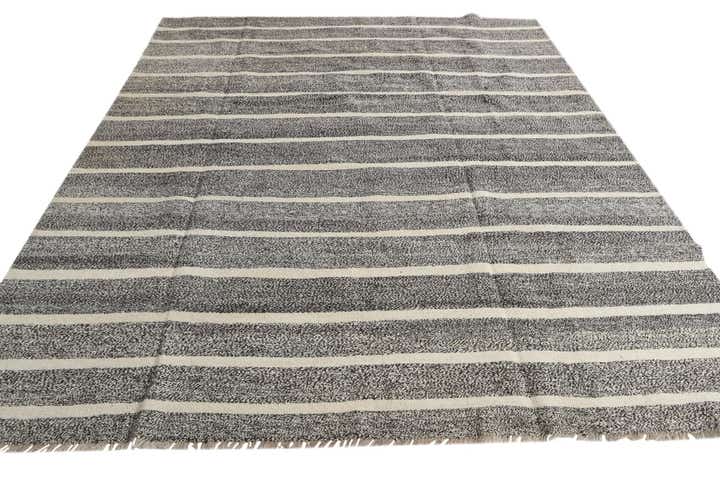 8' 3 x 9' 9 Hand Woven Kilim Modern Wool Rug