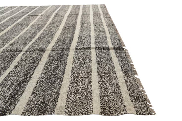 Detail image of 8' 3 x 9' 9 Hand Woven Kilim Modern Wool Rug