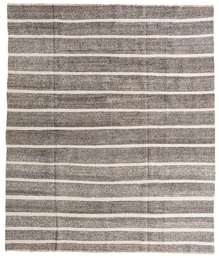 Detail image of 8' 3 x 9' 9 Hand Woven Kilim Modern Wool Rug