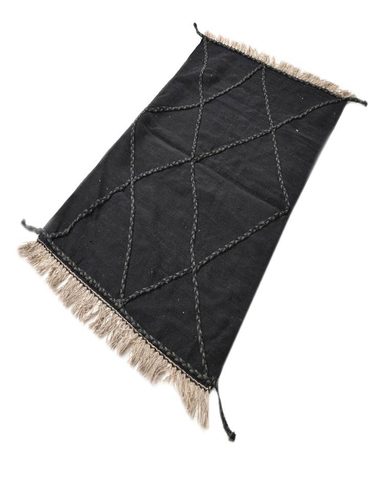 Detail image of 3' 5 x 5' 1  Hand Woven Kilim Modern Wool Rug