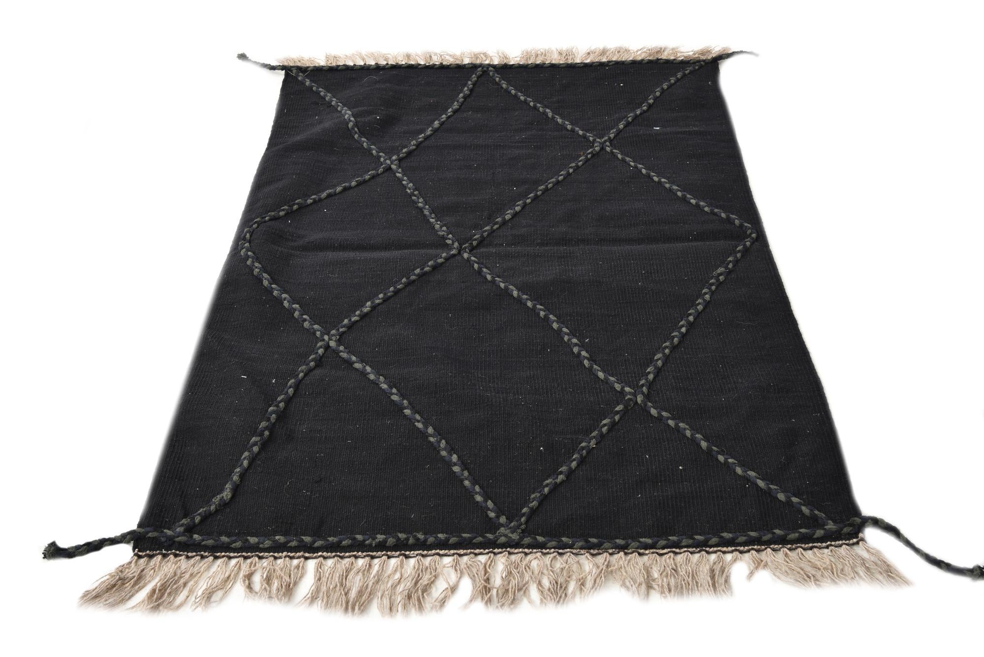 3' 5 x 5' 1 Hand Woven Kilim Modern Wool Rug