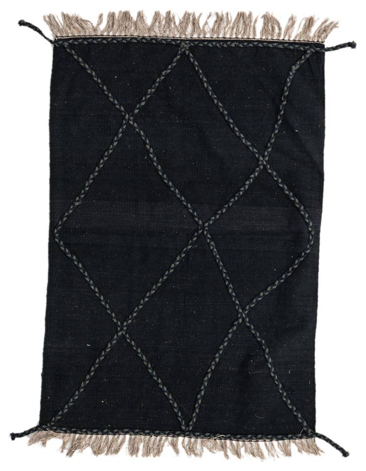 Detail image of 3' 5 x 5' 1 Hand Woven Kilim Modern Wool Rug
