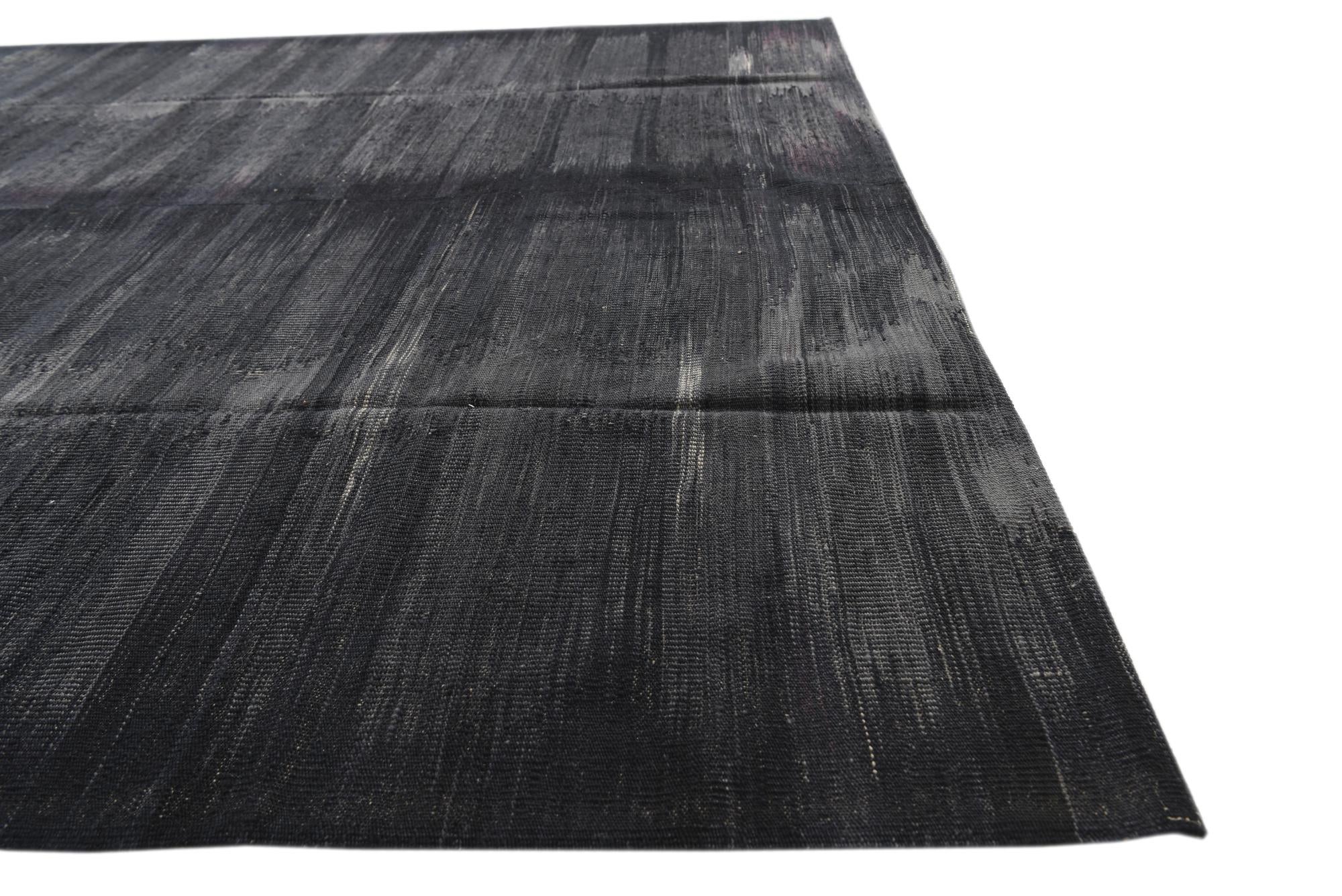 7' 2 x 9' 2 Hand Woven Kilim Modern Wool Rug