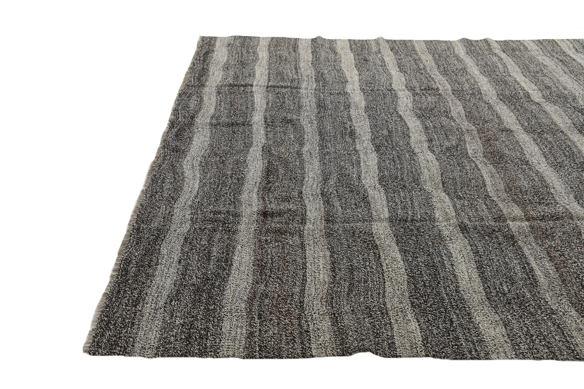8' 6 x 9' 5 Hand Woven Kilim Modern Wool Rug
