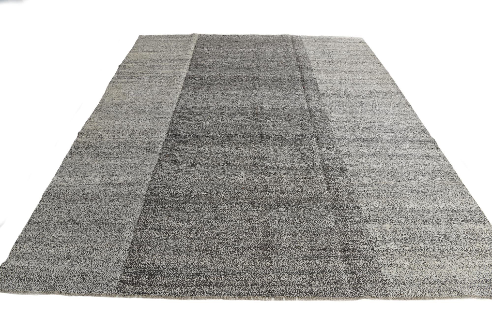9' 1 x 11' 3 Hand Woven Kilim Modern Wool Rug