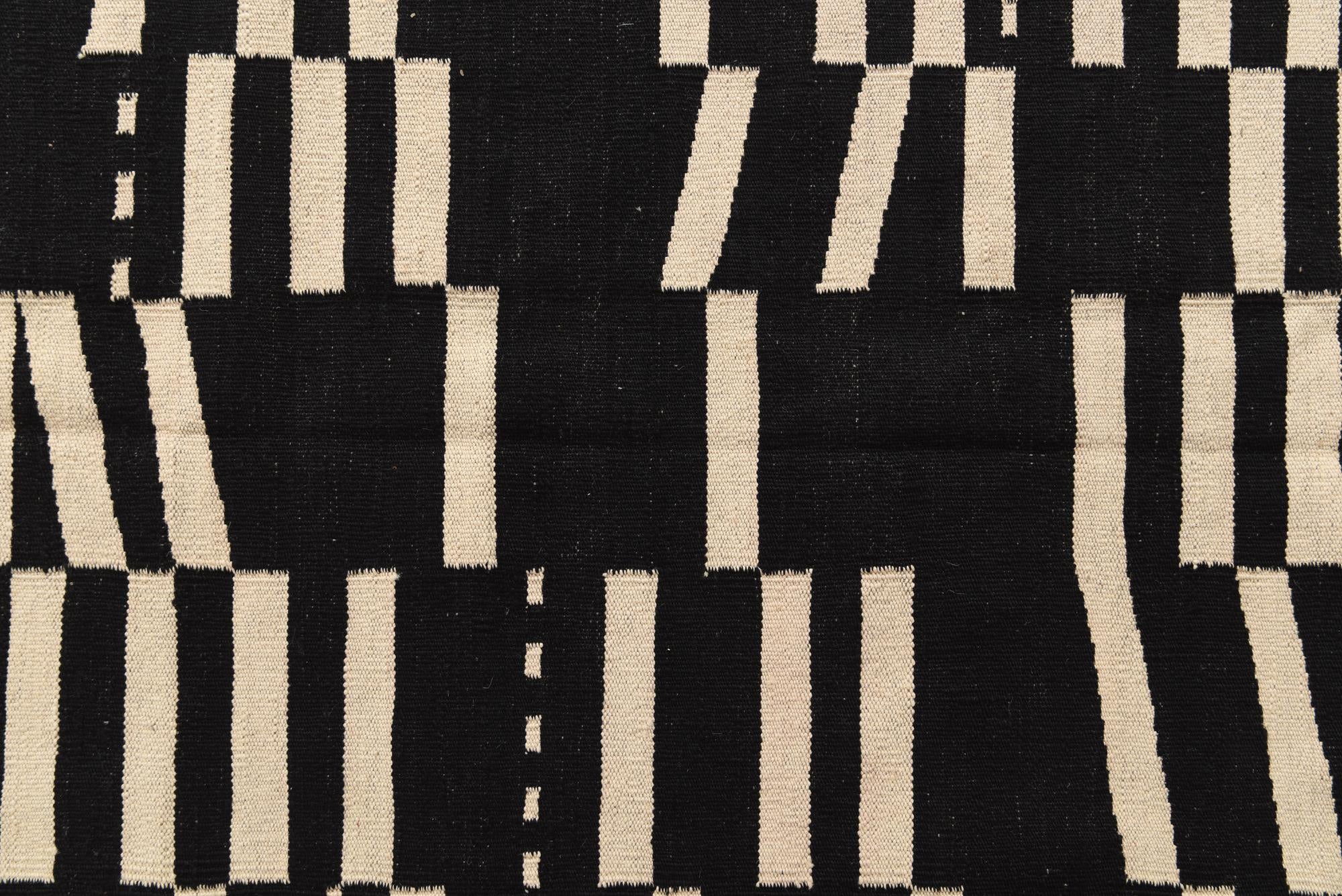 6' 9 x 9' 10 Hand Woven Kilim Modern Wool Rug