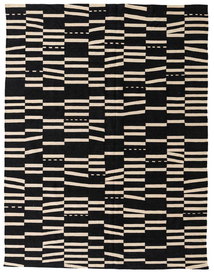 Detail image of 6' 9 x 9' 10 Hand Woven Kilim Modern Wool Rug