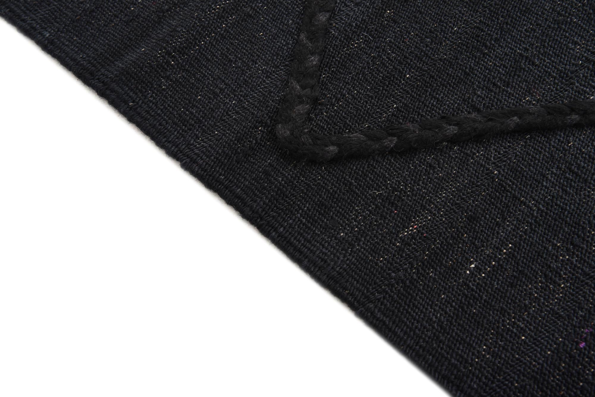 4' 4 x 5' 10 Hand Woven Kilim Modern Wool Rug