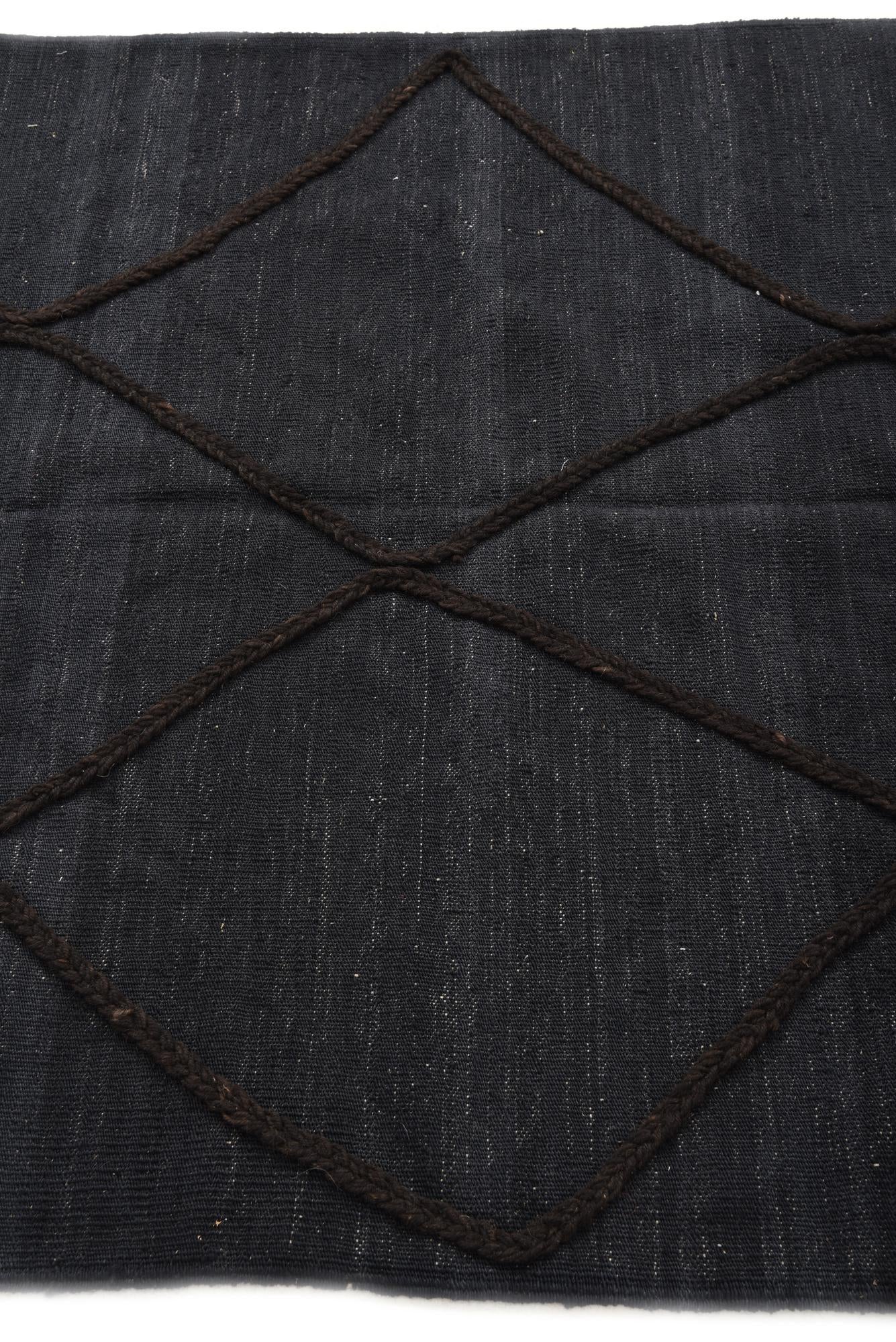 4' 2 x 5' 11 Hand Woven Kilim Modern Wool Rug
