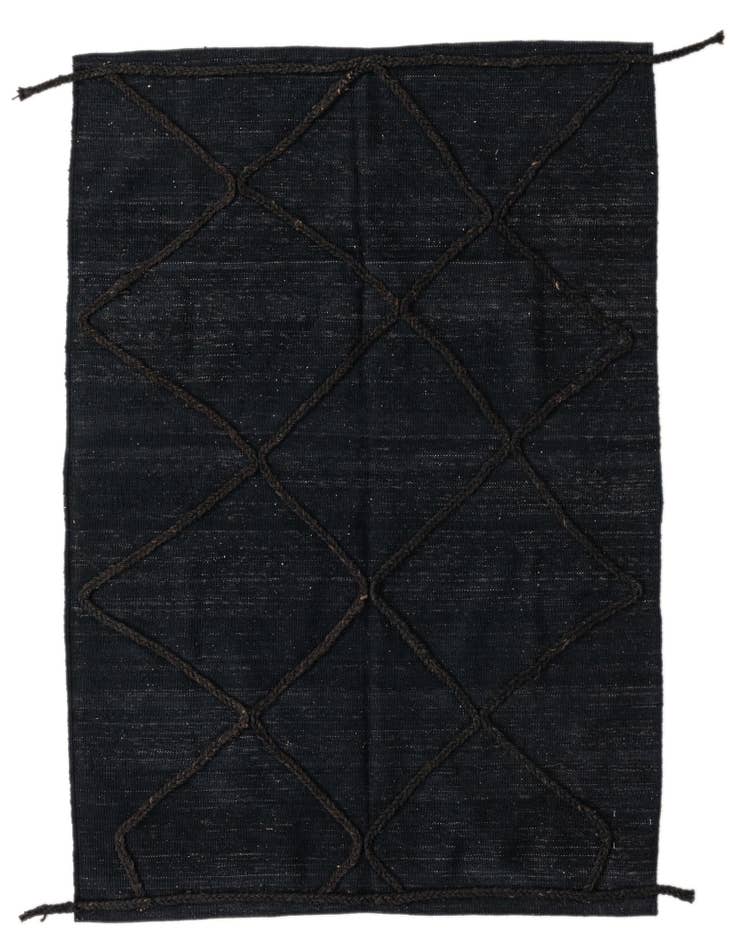 Detail image of 4' 3 x 5' 10 Hand Woven Kilim Modern Wool Rug