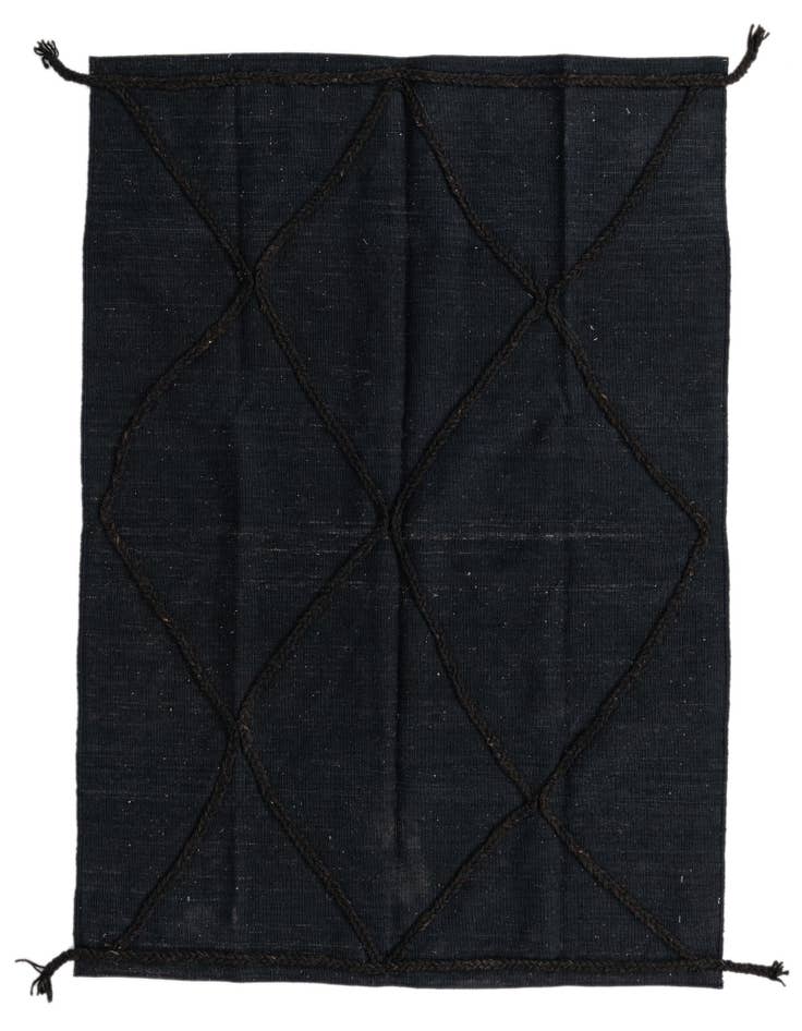 Detail image of 4' 4 x 6' Hand Woven Kilim Modern Wool Rug