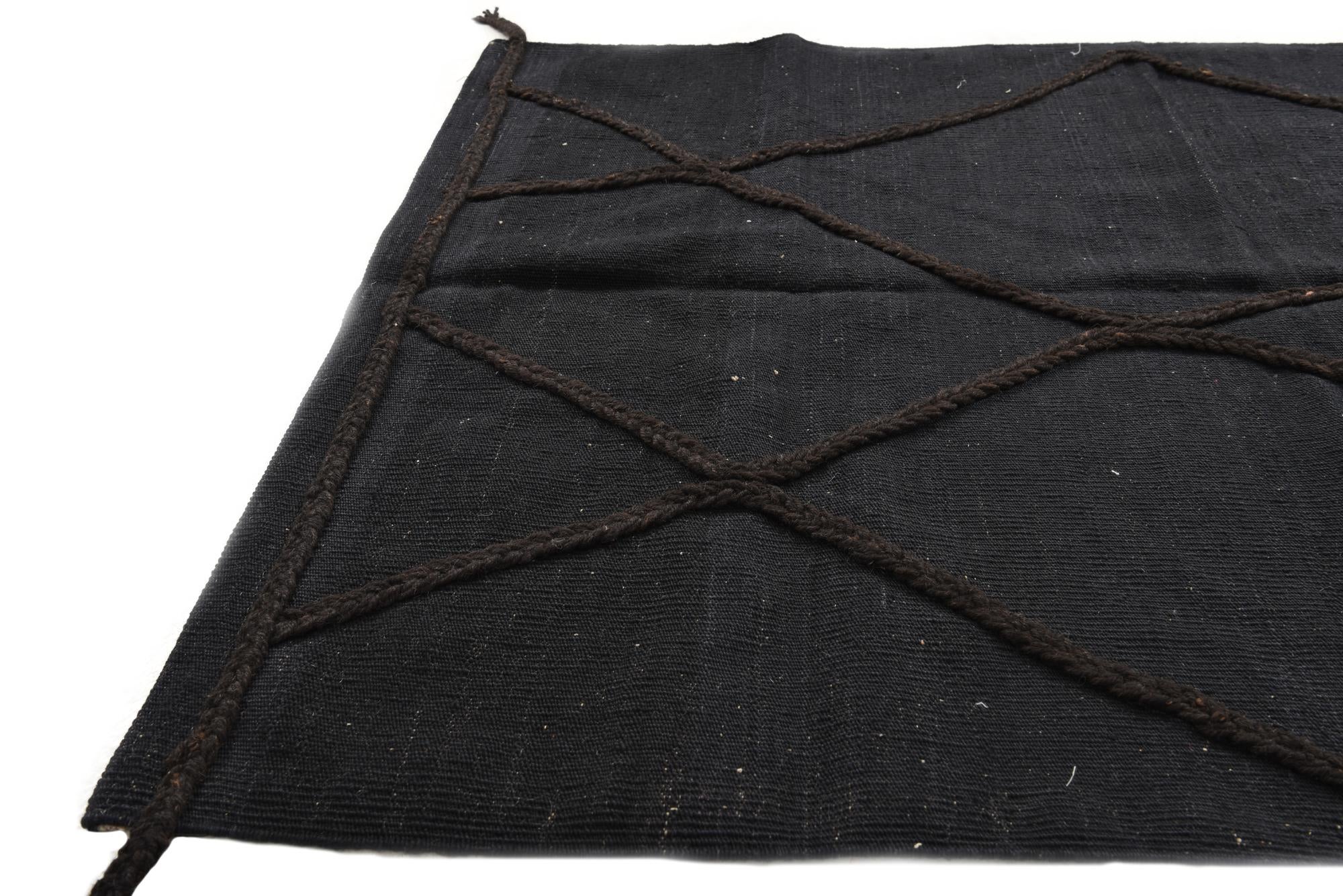 3' 7 x 4' 11 Hand Woven Kilim Modern Wool Rug