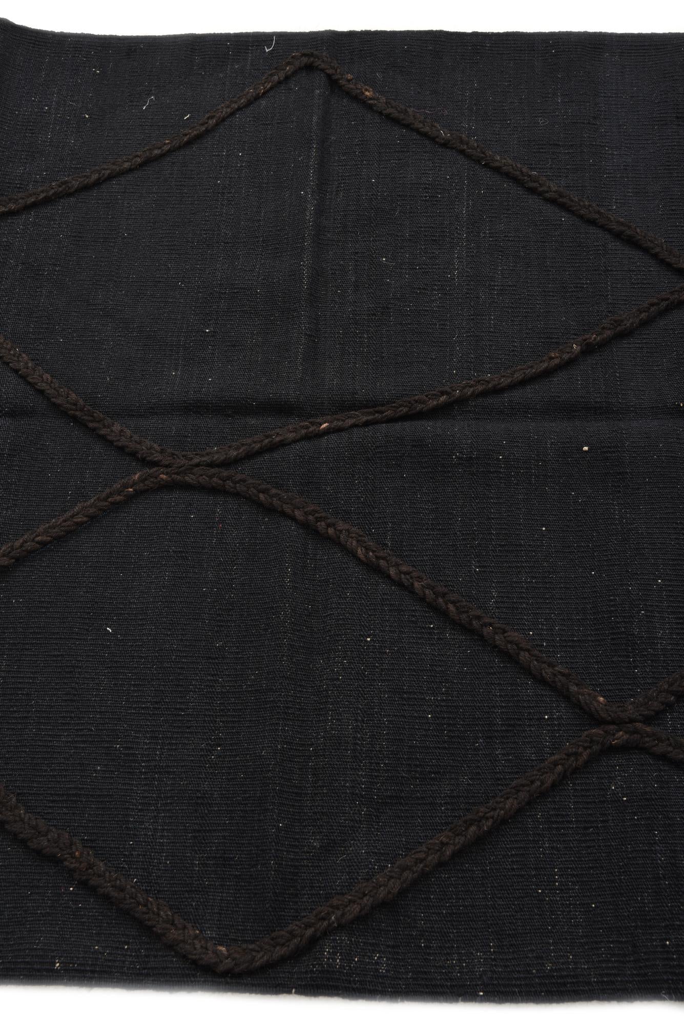 3' 7 x 4' 11 Hand Woven Kilim Modern Wool Rug