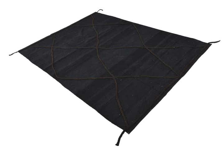 5' 8 x 7' 10 Hand Woven Kilim Modern Wool Rug