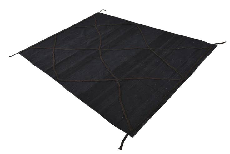 Detail image of 5' 8 x 7' 10 Hand Woven Kilim Modern Wool Rug