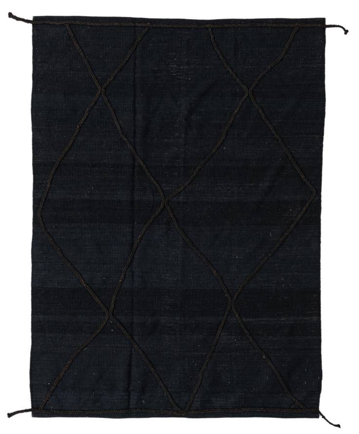 Detail image of 5' 8 x 7' 10 Hand Woven Kilim Modern Wool Rug