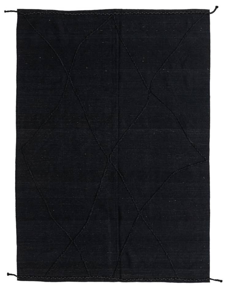 Detail image of 7' x 9' 10 Hand Woven Kilim Modern Wool Rug