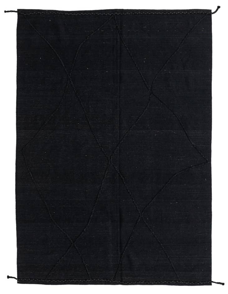 Detail image of 7' x 9' 10 Hand Woven Kilim Modern Wool Rug