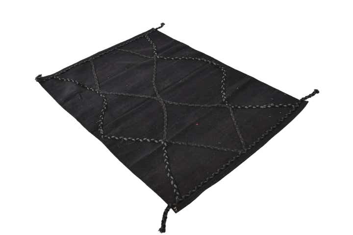 3' 4 x 4' 9 Hand Woven Kilim Modern Wool Rug