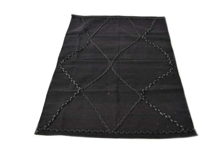 3' 4 x 4' 9 Hand Woven Kilim Modern Wool Rug