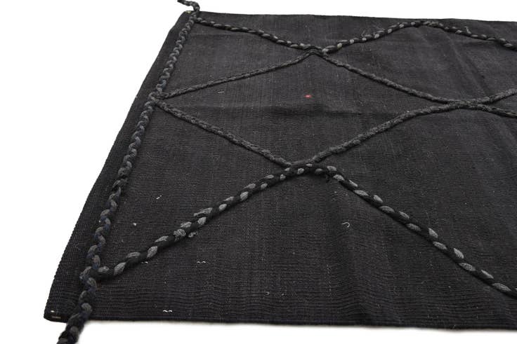 Detail image of 3' 4 x 4' 9 Hand Woven Kilim Modern Wool Rug