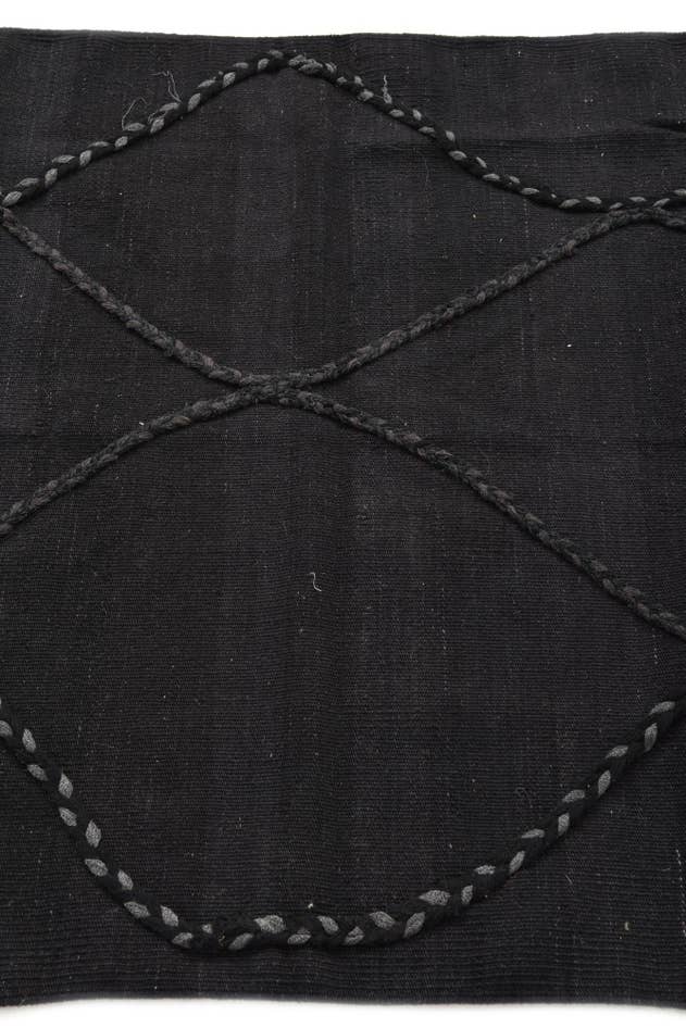 Detail image of 3' 4 x 4' 9 Hand Woven Kilim Modern Wool Rug