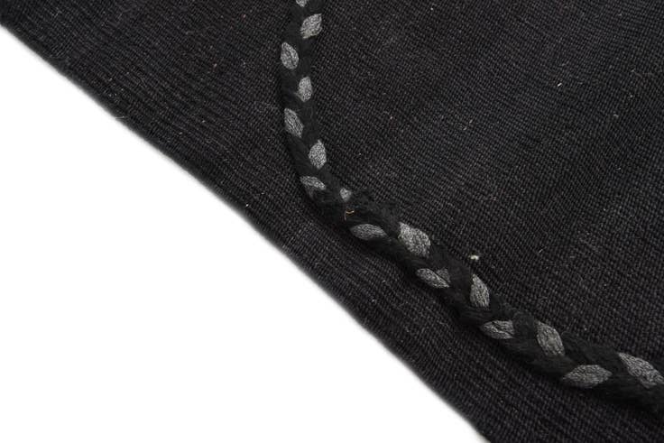 Detail image of 3' 4 x 4' 9 Hand Woven Kilim Modern Wool Rug