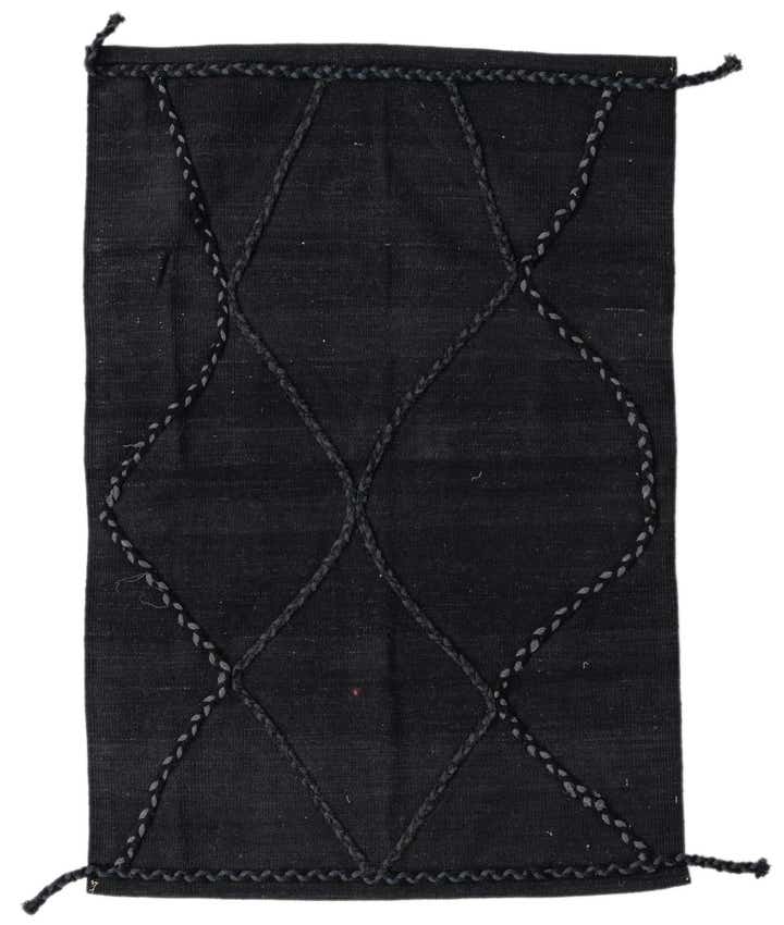 3' 4 x 4' 9 Hand Woven Kilim Modern Wool Rug