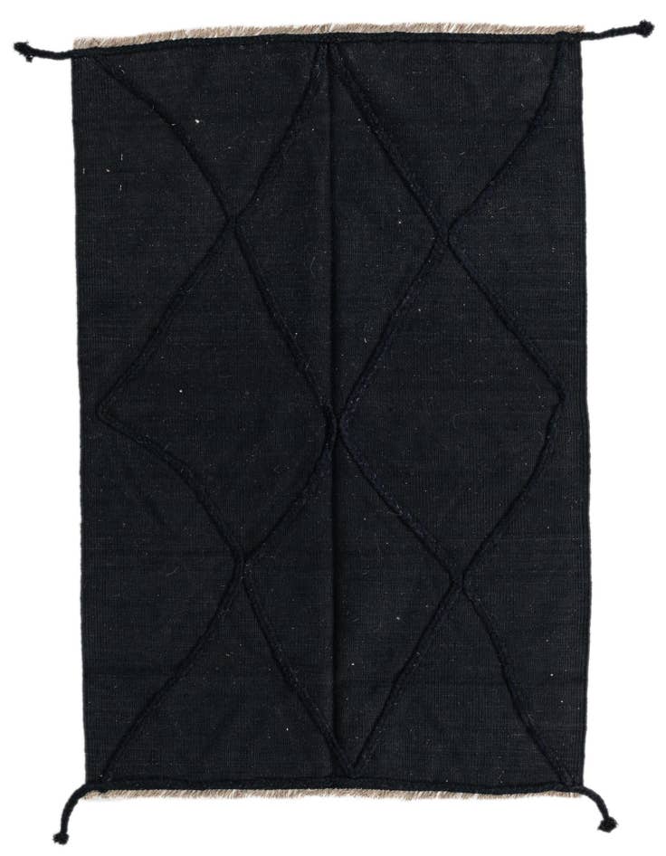 Detail image of 3' 5 x 5' Hand Woven Kilim Modern Wool Rug