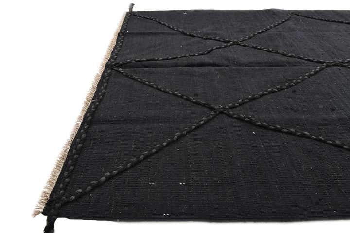 4' 4 x 6' Hand Woven Kilim Modern Wool Rug