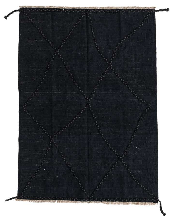 4' 4 x 6' Hand Woven Kilim Modern Wool Rug
