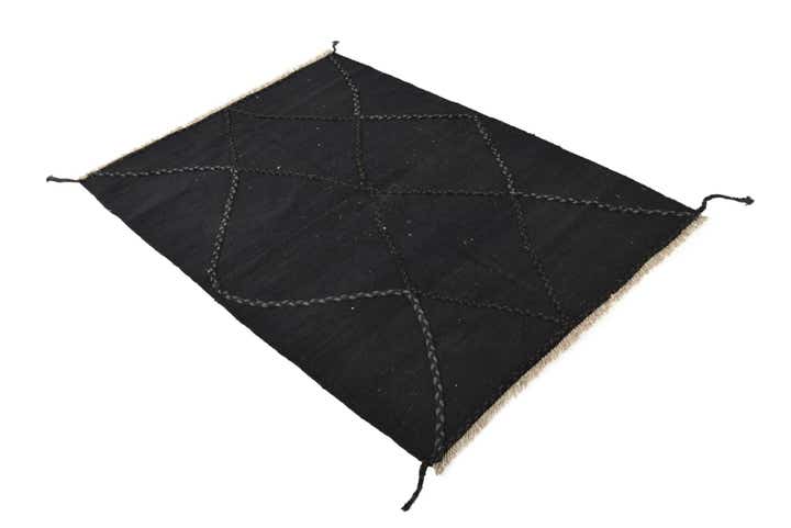 3' 7 x 5' 2 Hand Woven Kilim Modern Wool Rug