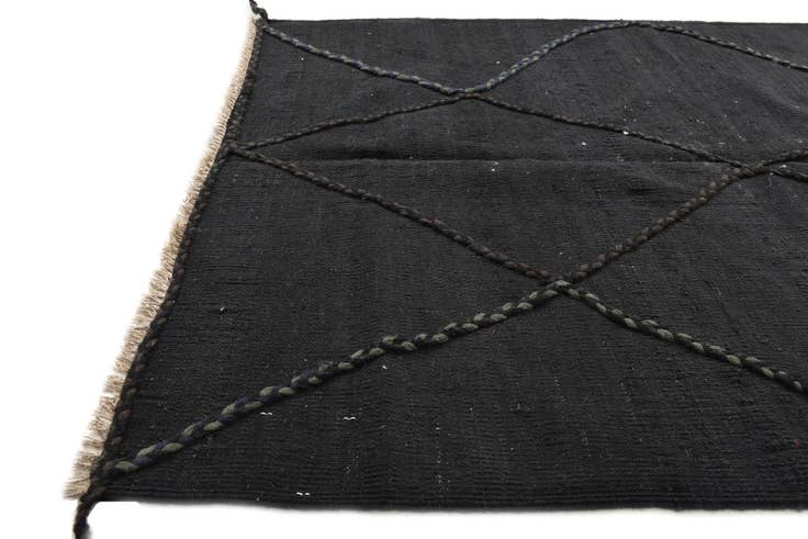 Detail image of 3' 7 x 5' 2 Hand Woven Kilim Modern Wool Rug