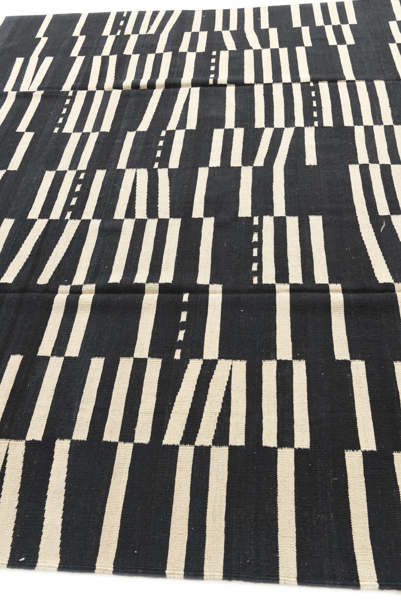 8' 7 x 9' 10 Hand Woven Kilim Modern Wool Rug