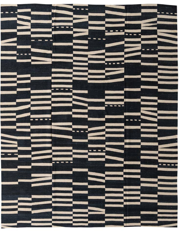 Detail image of 8' 7 x 9' 10 Hand Woven Kilim Modern Wool Rug
