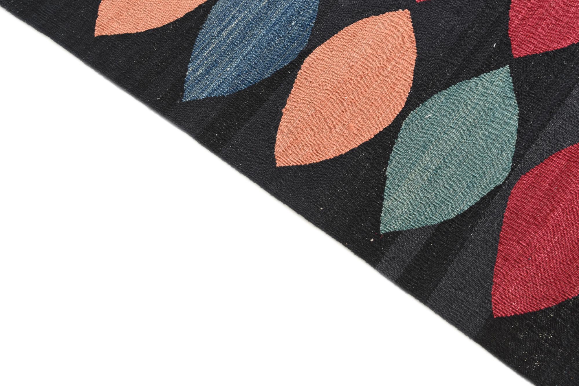 5' 8 x 8' Hand Woven Kilim Modern Wool Rug